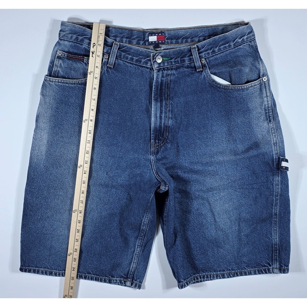 Tommy Jeans Men's Denim Carpenter Shorts Blue Medium Wash Hammer Loop Size 36 - Picture 6 of 12